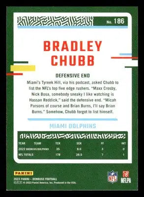 2023 Donruss #186 Bradley Chubb - Football Card Single