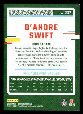 2023 Donruss #237 D’Andre Swift - Football Card Single