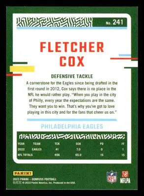 2023 Donruss #241 Fletcher Cox - Football Card Single
