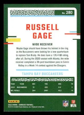 2023 Donruss #280 Russell Gage - Football Card Single