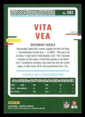 2023 Donruss #282 Vita Vea - Football Card Single