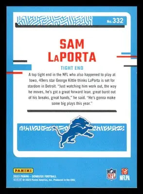 2023 Donruss #332 Sam LaPorta - Football Card Single