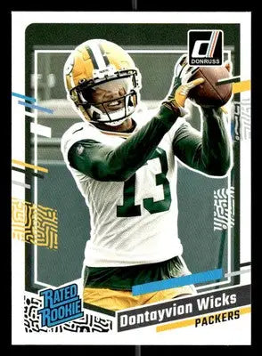 2023 Donruss #333 Dontayvion Wicks - Football Card Single