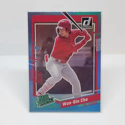 2023 Donruss Baseball Rated Prospects #69 Won-Bin Cho Cardinals Blue Holo - Baseball Card Single