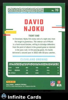 2023 Donruss DAVID NJOKU #70 Cleveland Browns - Football Card Single