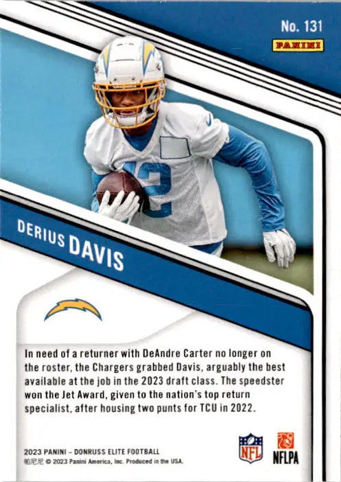 2023 Donruss Elite #131 Derius Davis Green Disco - Football Card Single