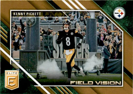 2023 Donruss Elite #FV-10 Kenny Pickett Field Vision Green - Football Card Single