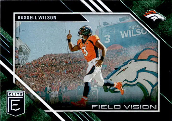 2023 Donruss Elite #FV-6 Russell Wilson Field Vision Green - Football Card Single