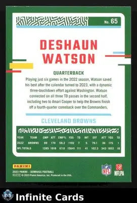 2023 Donruss Football DESHAUN WATSON #65 Cleveland Browns - Football Card Single
