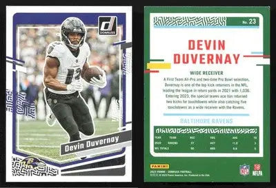 2023 Donruss Football DEVIN DUVERNAY #23 [Base] Baltimore Ravens - Football Card Single