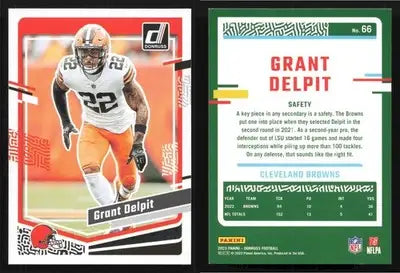 2023 Donruss Football GRANT DELPIT #66 Cleveland Browns - Football Card Single