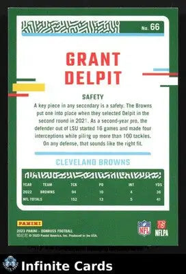 2023 Donruss Football GRANT DELPIT #66 Cleveland Browns - Football Card Single