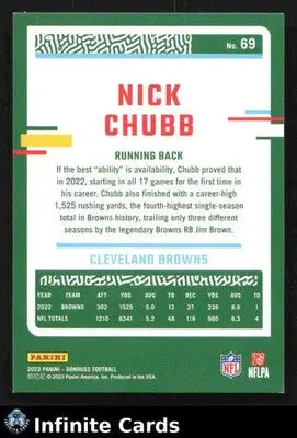 2023 Donruss Football NICK CHUBB #69 Cleveland Browns - Football Card Single
