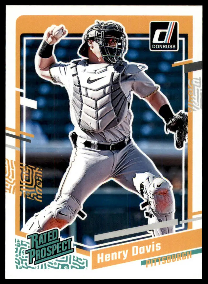 2023 Donruss Henry Davis 36 Pittsburgh Pirates NM - Baseball Card Single