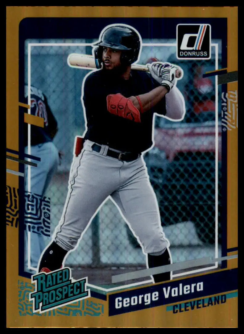 2023 Donruss - Holo Orange George Valera 77 Cleveland Guardians Baseball NM - Baseball Card Single