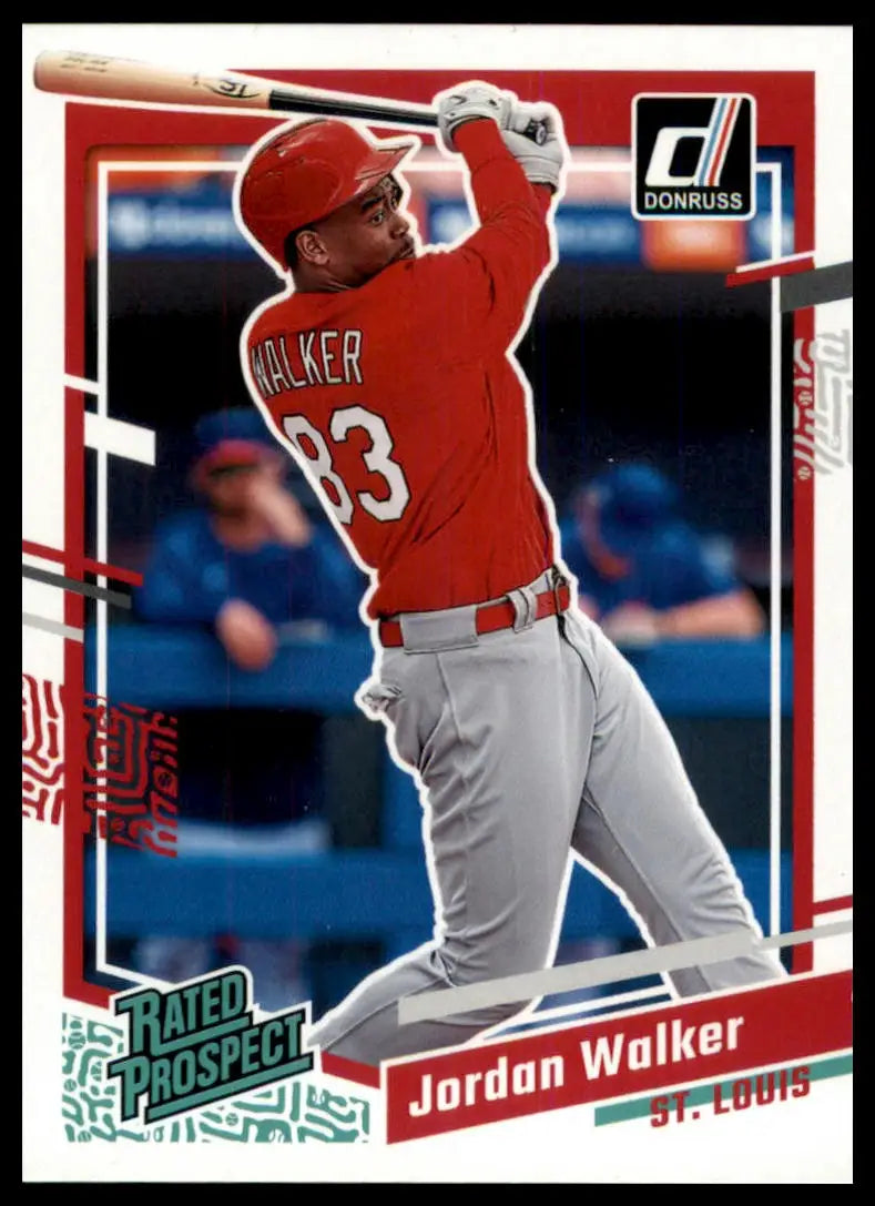 2023 Donruss Jordan Walker 50 St. Louis Cardinals Baseball NM - Baseball Card Single