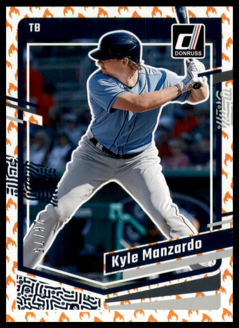 2023 Donruss - On Fire Kyle Manzardo 147 /75 Tampa Bay Rays NM - Baseball Card Single