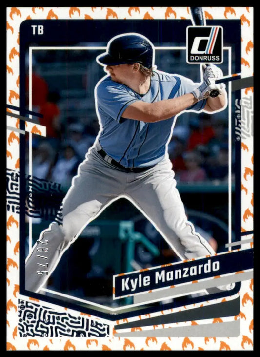 2023 Donruss - On Fire Kyle Manzardo 147 /75 Tampa Bay Rays NM - Baseball Card Single