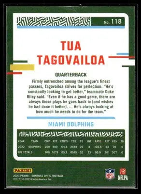 2023 Donruss Optic #118 Tua Tagovailoa Miami Dolphins - Football Card Single