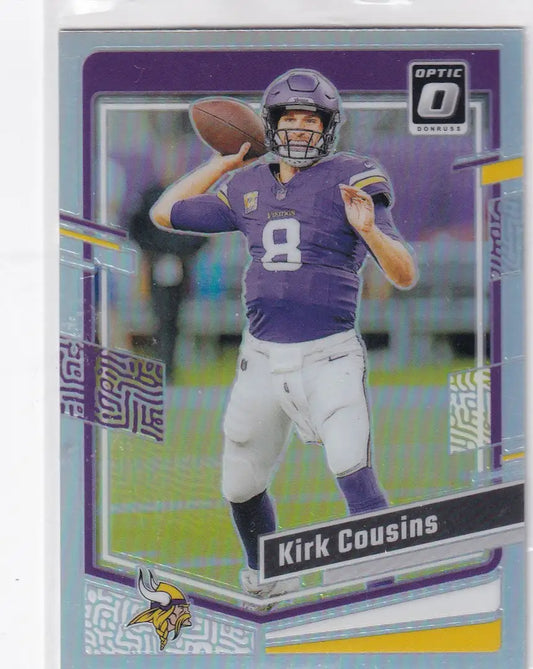 2023 DONRUSS OPTIC #126 KIRK COUSINS SILVER- MINNESOTA VIKINGS