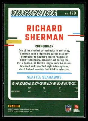 2023 Donruss Optic #179 Richard Sherman - Football Card Single