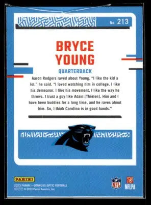 2023 Donruss Optic #213 Bryce Young RC Carolina Panthers - Football Card Single