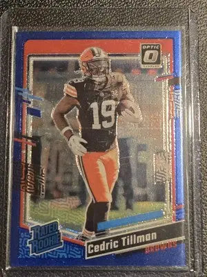 2023 Donruss Optic #224 Cedric Tillman Blue Hyper - Football Card Single