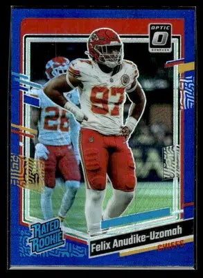 2023 Donruss Optic #256 Felix Anudike-Uzomah Blue Scope - Football Card Single