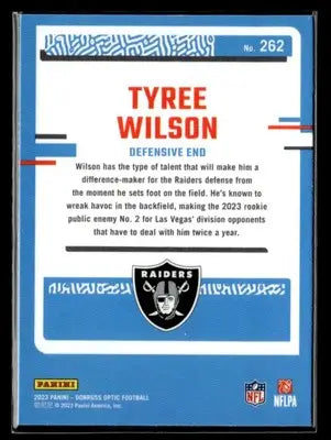 2023 Donruss Optic #262 Tyree Wilson - Football Card Single