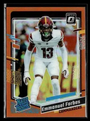 2023 Donruss Optic #299 Emmanuel Forbes Orange #/249 - Football Card Single