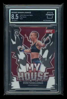 2023 Donruss Optic My House Rose Namajunas #13 MMA Arena Club 8.5 - UFC/MMA Card Single