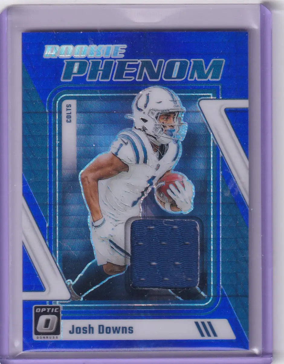 2023 DONRUSS OPTIC #RP-JD JOSH DOWNS ROOKIE PHENOM PATCH- INDIANAPOLIS COLTS