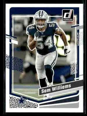 2023 Donruss Sam Williams #80 Dallas Cowboys
