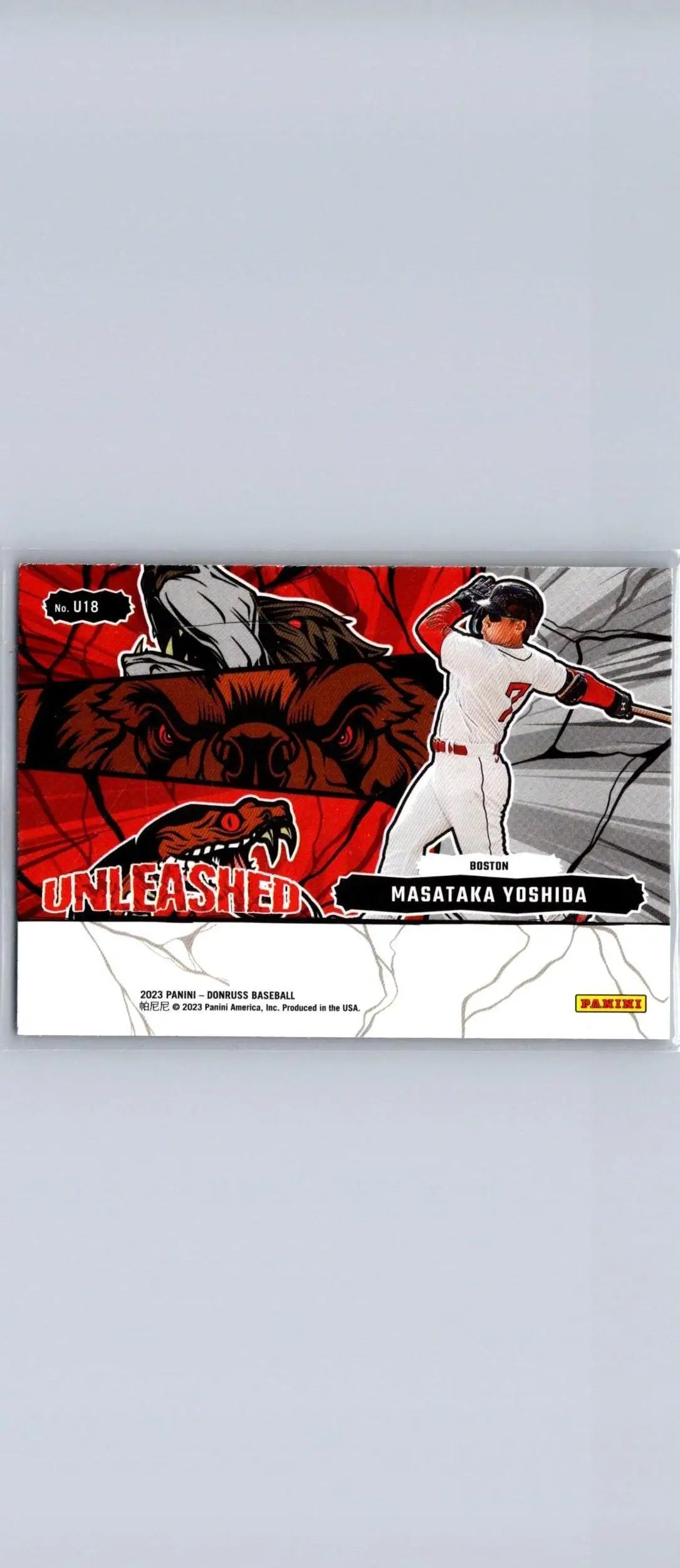 Masanataka Yoshida baseball card from 2023 Donruss U18 Masataka Yoshida Unleashed Vector