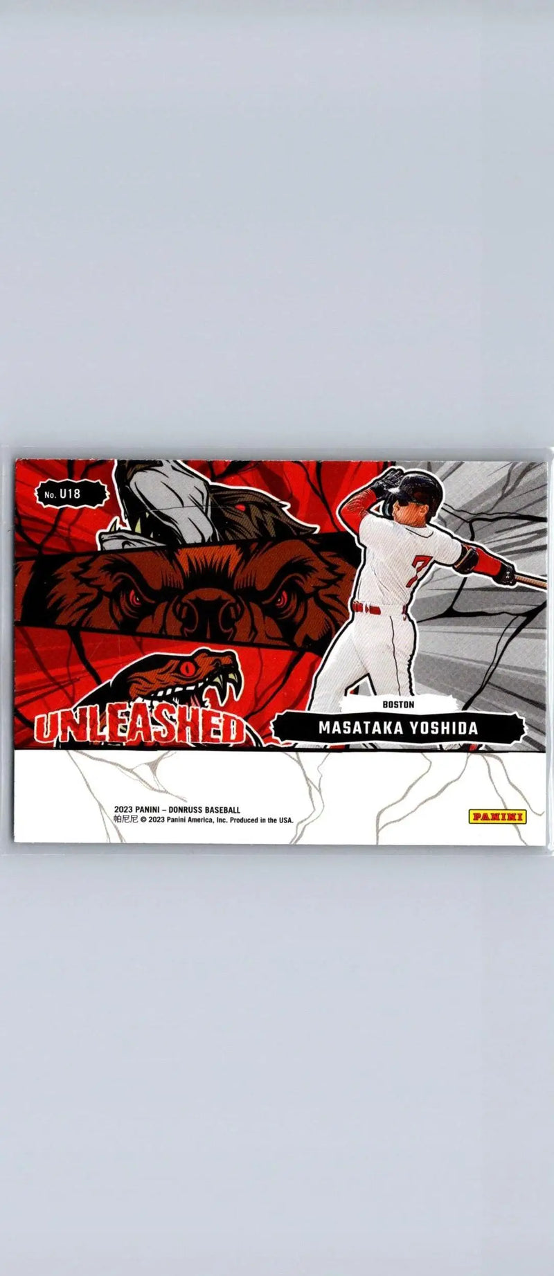 Masanataka Yoshida baseball card from 2023 Donruss U18 Masataka Yoshida Unleashed Vector