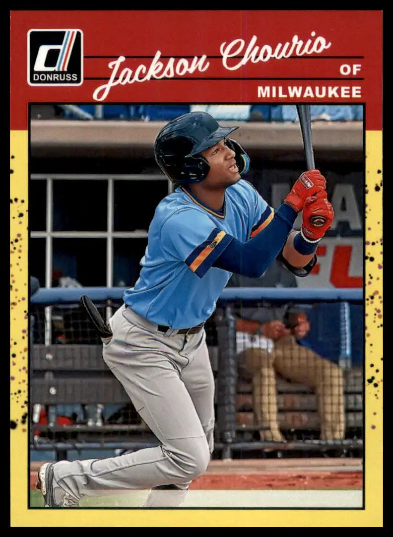 2023 Donruss - Yellow Jackson Chourio 243 Milwaukee Brewers NM - Baseball Card Single