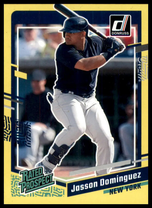 2023 Donruss - Yellow Jasson Dominguez 89 New York Yankees Baseball NM - Baseball Card Single