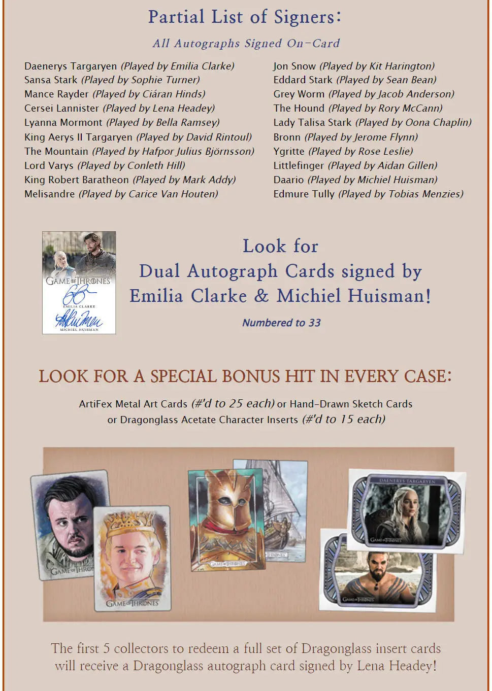 2023 Game of Thrones Art & Images Trading Cards - Box - Entertainment Card Box