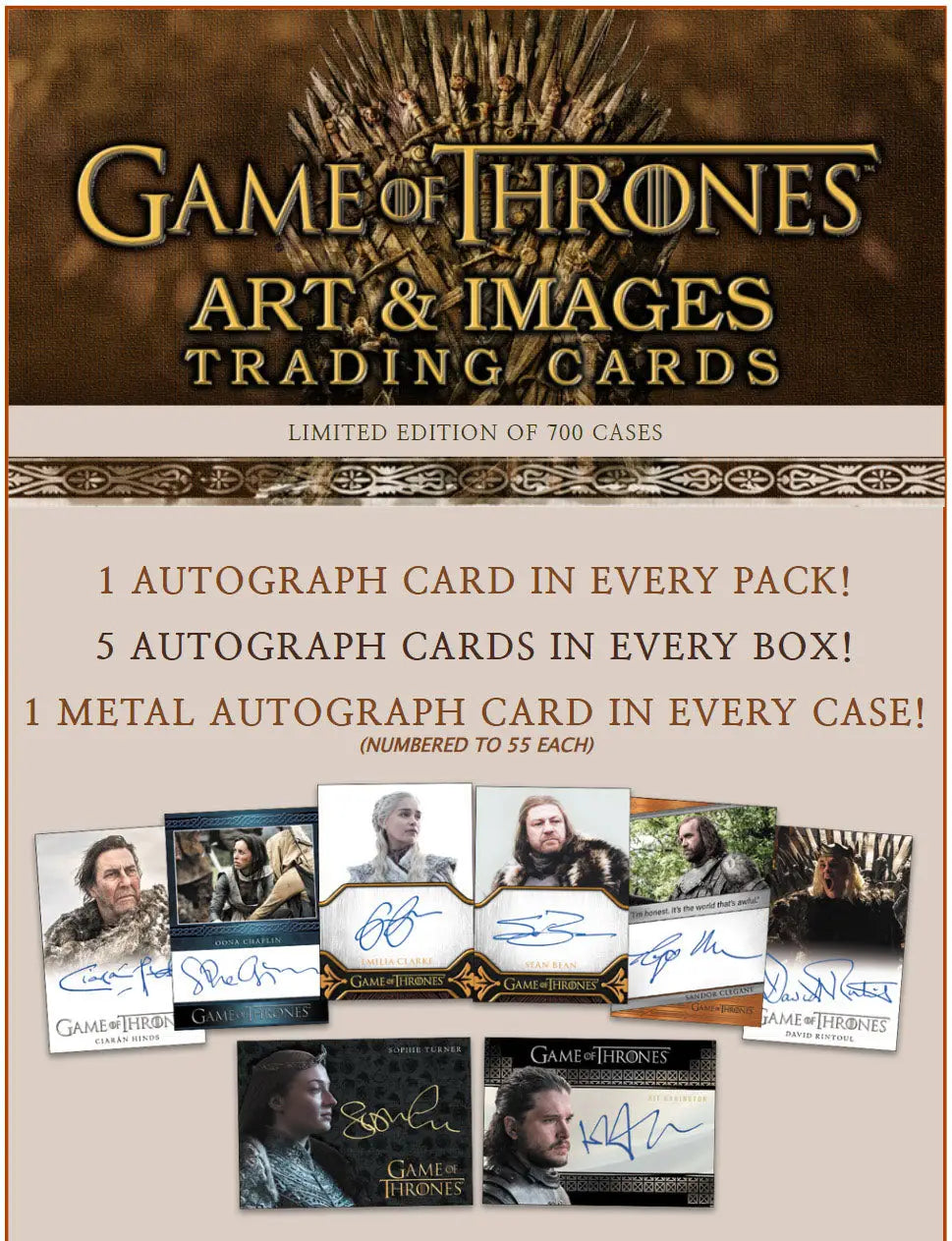 2023 Game of Thrones Art & Images Trading Cards - Box - Entertainment Card Box