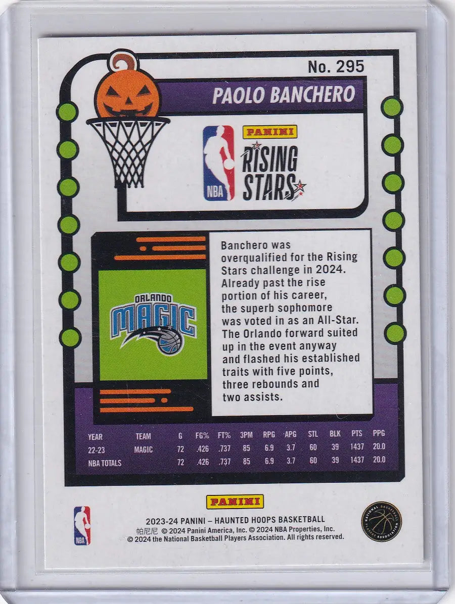 2023 HAUNTED HOOPS #295 PAOLO BANCHERO- ORLANDO MAGIC - Basketball Card Single