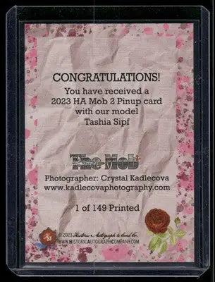 2023 Historic Autographs The Mob 2 Pinup 1 of 149 Printed - Other
