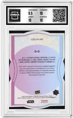 Graded Star Wars D-O trading card from Kakawow Cos Disney 100 Die-Cut collection
