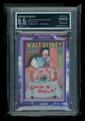 2023 Kakawow Cos.Dsng Disney 100 Chip Donald Duck Dale 009/288 #CDQ-HB-11 AC 9.5 - Non-Sports Card Single