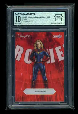 2023 Kakawow Cosmos Disney 100 Captain Marvel Red #CDQ-05-S3 Arena Club 10 - Entertainment Memorabilia