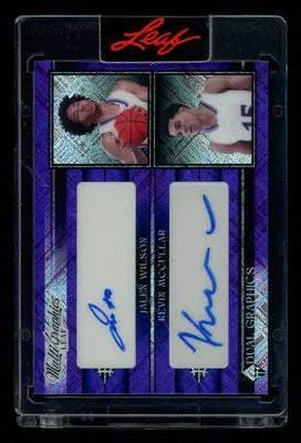 2023 Leaf Metal Dual Graphics Kevin McCullar Jalen Wilson #DG-7 Dual Auto 16/25 - Other
