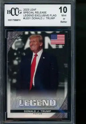2023 Leaf Special Release Donald Trump Leaf Exclusive Flag #LE01 BCCG 10 - Other