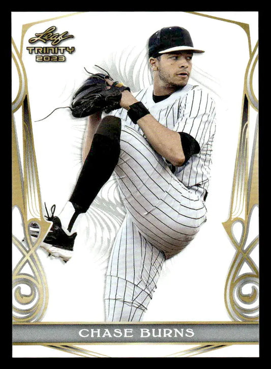 2023 Leaf Trinity #12 Chase Burns - Baseball Card Single