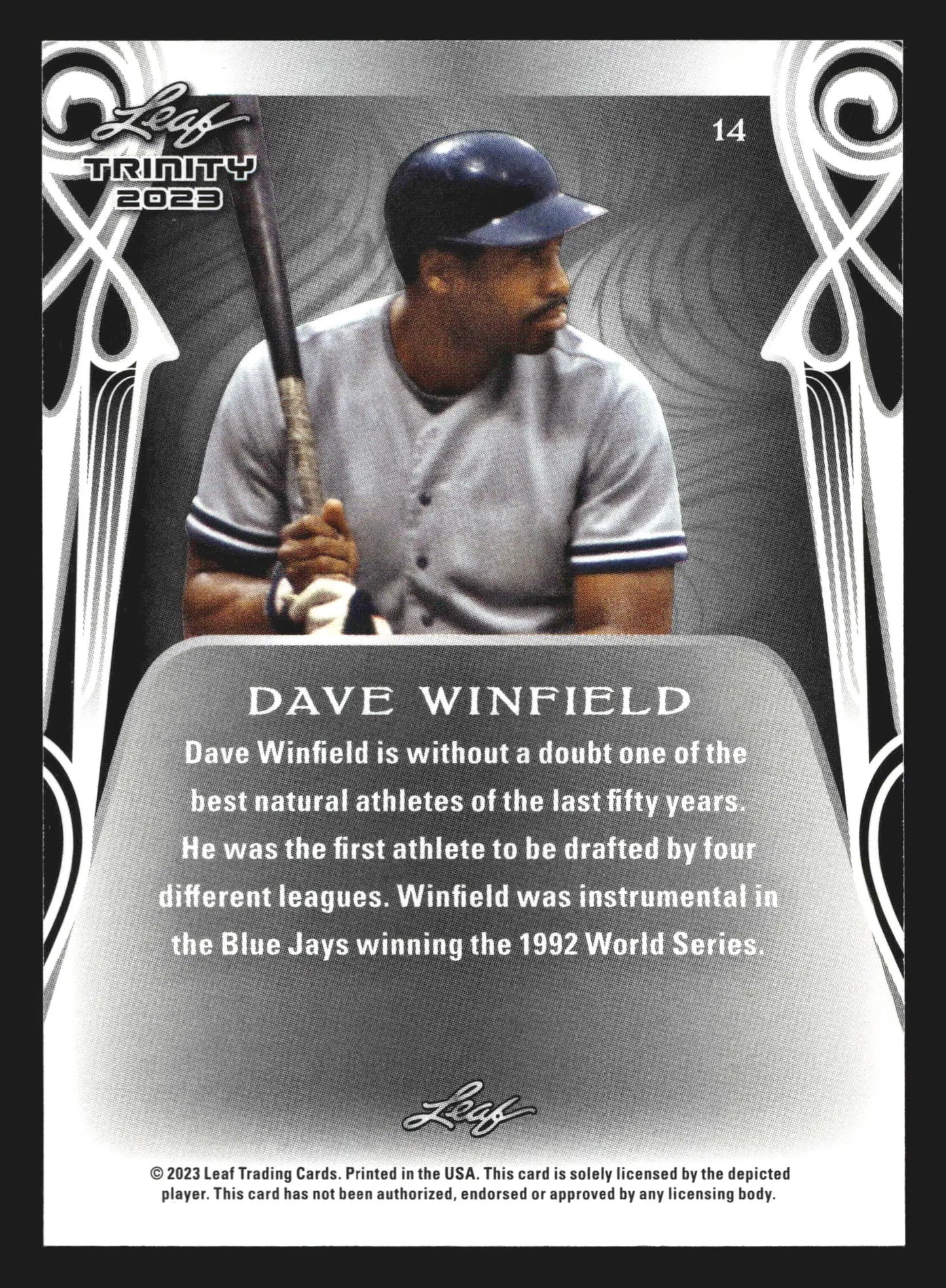2023 Leaf Trinity #14 Dave Winfield HOF New York Yankees