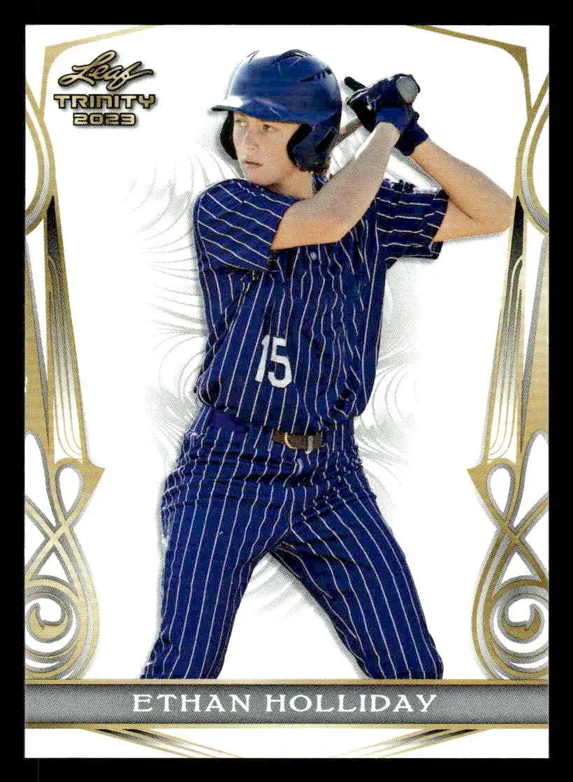 2023 Leaf Trinity #19 Ethan Holliday - Baseball Card Single