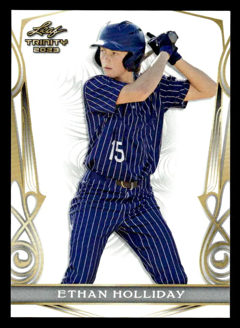 2023 Leaf Trinity #19 Ethan Holliday - Baseball Card Single